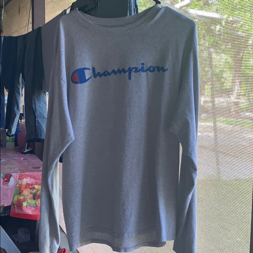 Grey champion long sleeve shirt